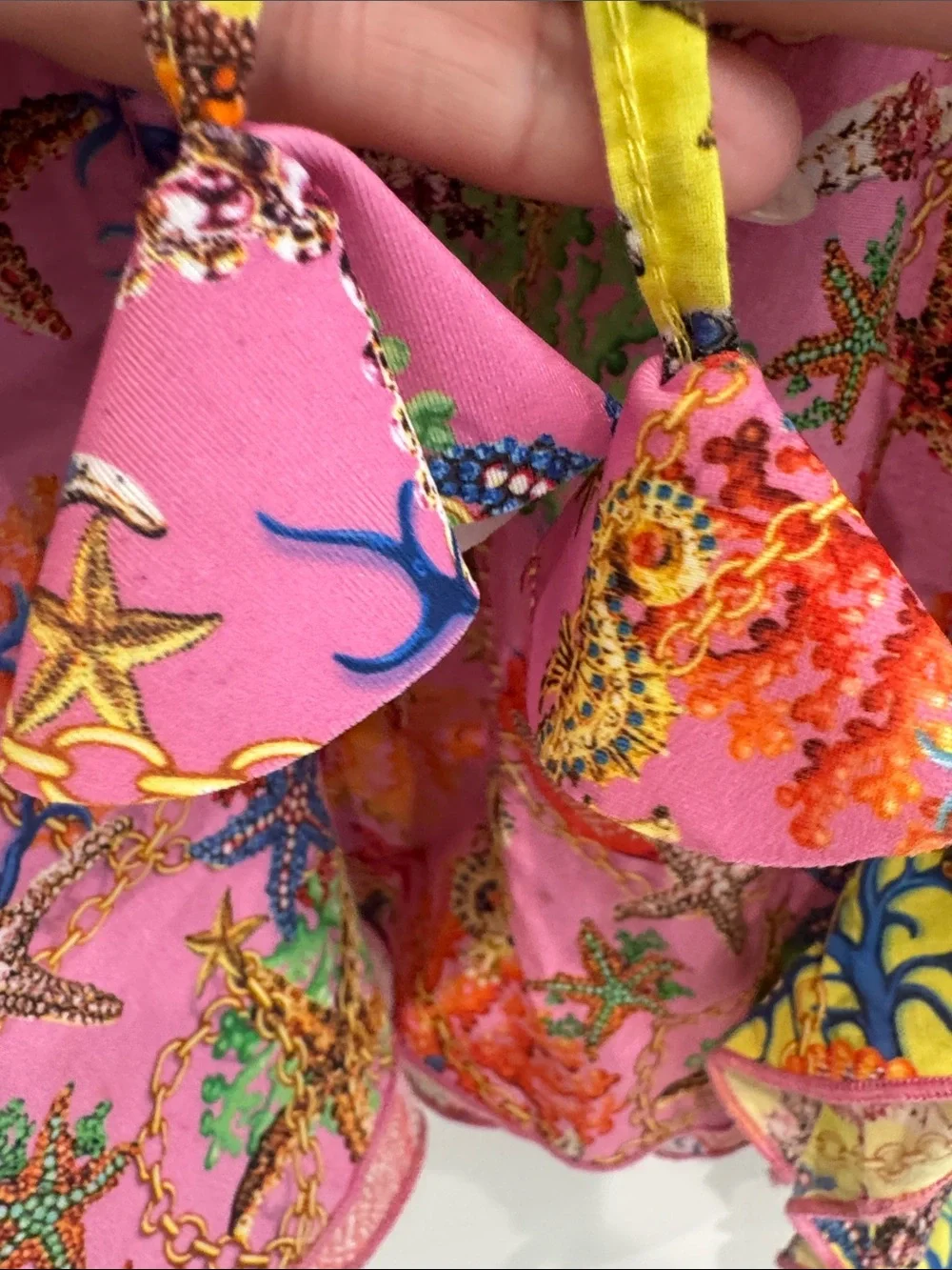 4Giveness Kids Swim Cover Up Caftan Pink Starfish Coral Italy
